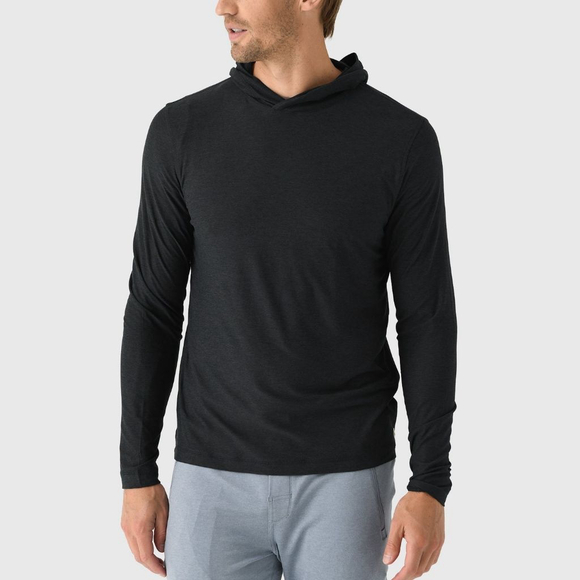 Vuori Other - Vuori Men's Strato Tech Hoodie heather black athletic hooded shirt FLAWED